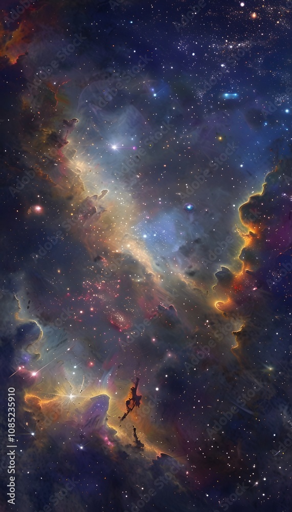 God Created the Stars in the Sky on the Fourth Day, Genesis Illustration
God Created the Stars in the Sky on the Fourth Day, Genesis Illustration