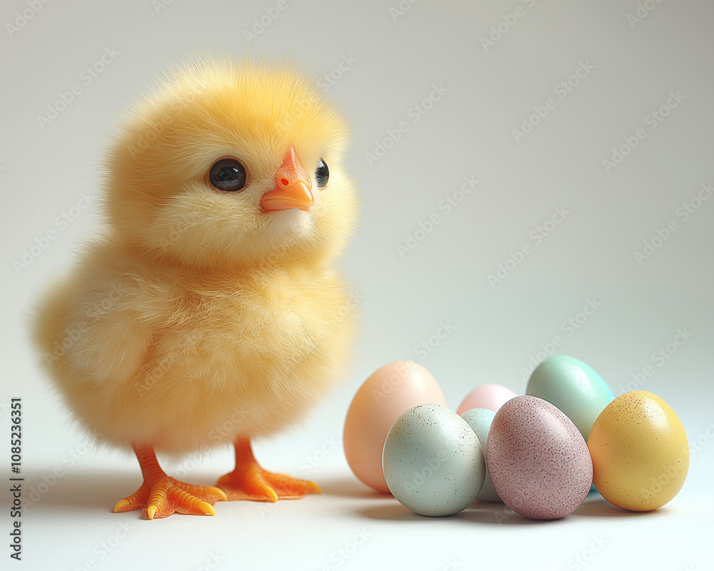 Easter Chick with Eggs Easter Chick with Eggs
