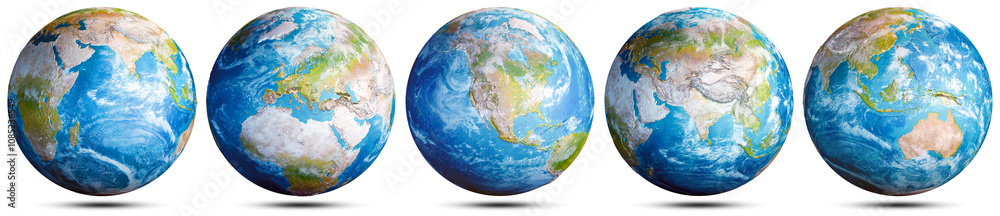 Fototapeta premium World globe planet set