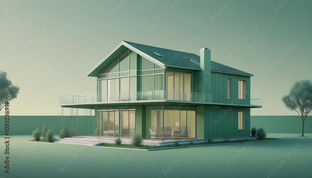 House 3d rendering design