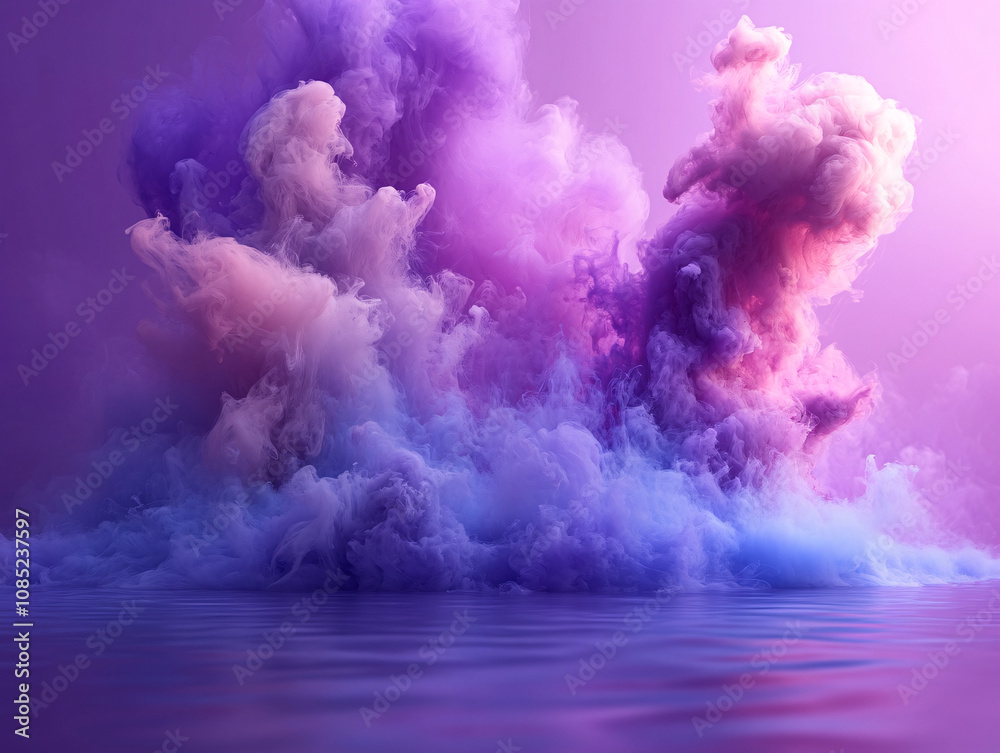 Naklejka premium a flowing substance in shades of purple and pink, with a slight blur that creates a sense of motion and fluidity.