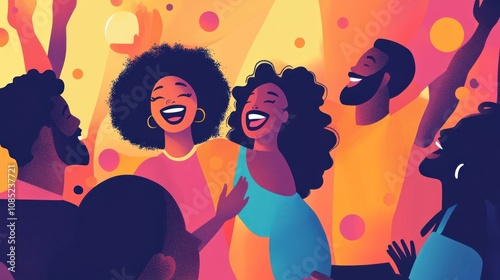 Joyful Friends Celebrate in a Burst of Color