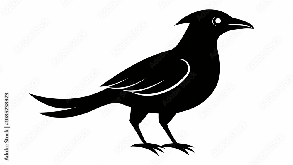 Minimalist Bird of Silhouette Vector, black and white bird illustration Minimalist Bird of Silhouette Vector, black and white bird illustration