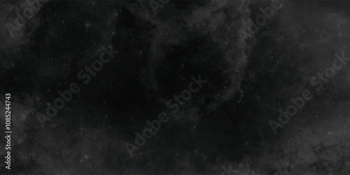 Atmospheric depiction of the universe's depth with flowing waves of dark cosmic dust and faint stars gleaming through the darkness
