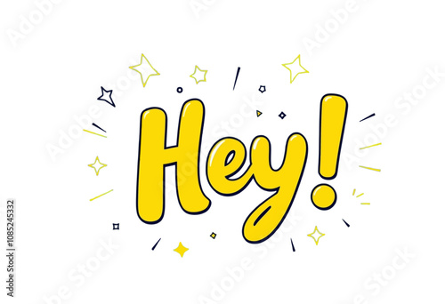 Hey! Pop Art Style Greeting
