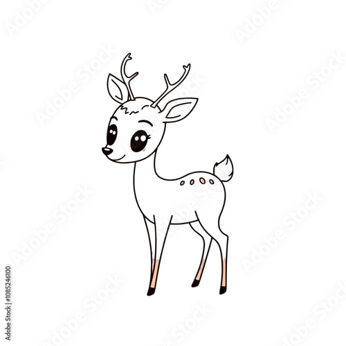 Adorable Cartoon Fawn