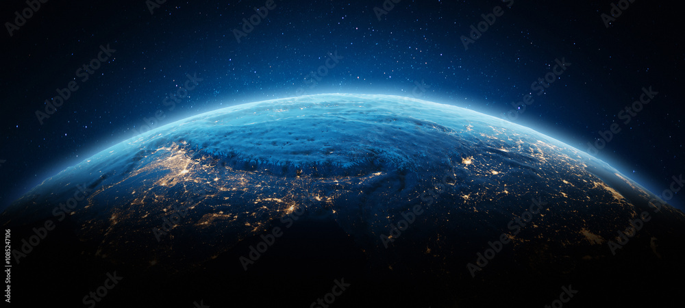 Asia, India city lights Asia, India city lights