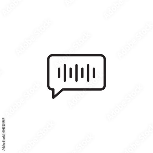 Voice chat on icon. AI technology, artificial intelligence. Simple voice AI chat on icon. Editable icon.