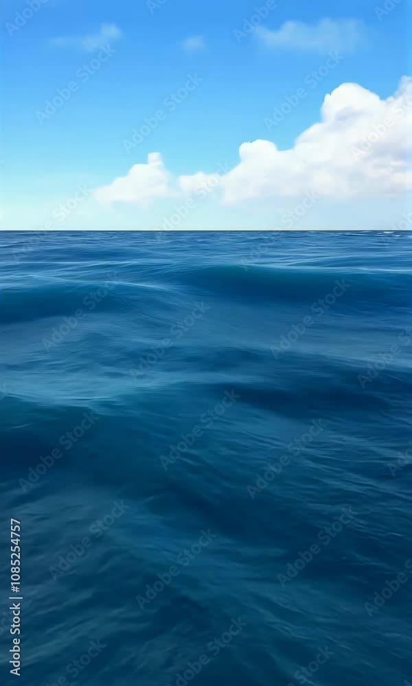 Serene Ocean View with Gentle Waves Serene Ocean View with Gentle Waves