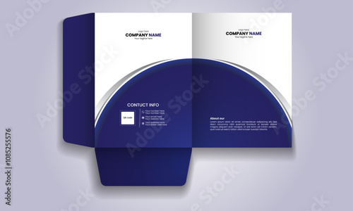 Creative modern file folder tamplate design for corporate business.