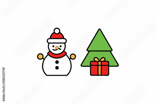 Icons in two colors about Christmas. Holidays events. Contains such icons as Santa, snowman, Christmas tree, wish list, decoration, and gifts. This is an Editable stroke icon.