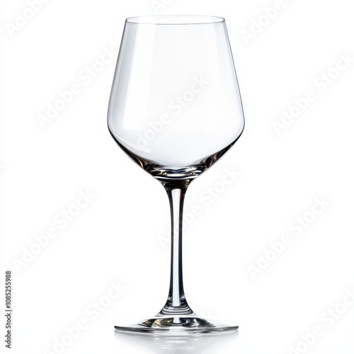 delicate wine glass showcasing perfect clarity and elegant design, ideal for enhancing wine drinking experience. Its refined shape adds sophistication to any table setting