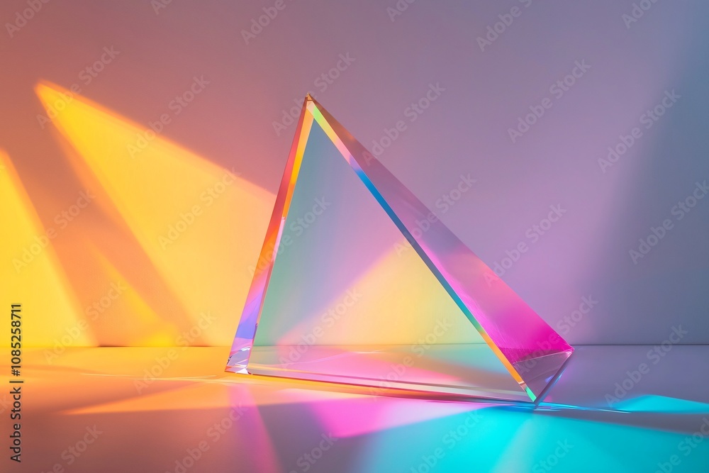 Colorful Prism Reflecting Light in a Creative Setup Colorful Prism Reflecting Light in a Creative Setup