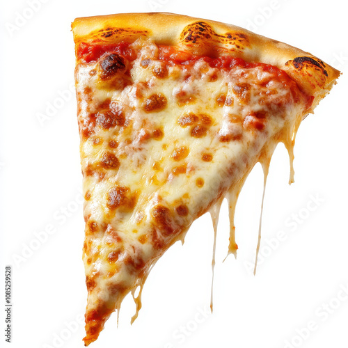 Delicious pizza slice with gooey cheese and crispy crust, perfect for any meal. Enjoy savory flavors and satisfying texture of this classic dish!