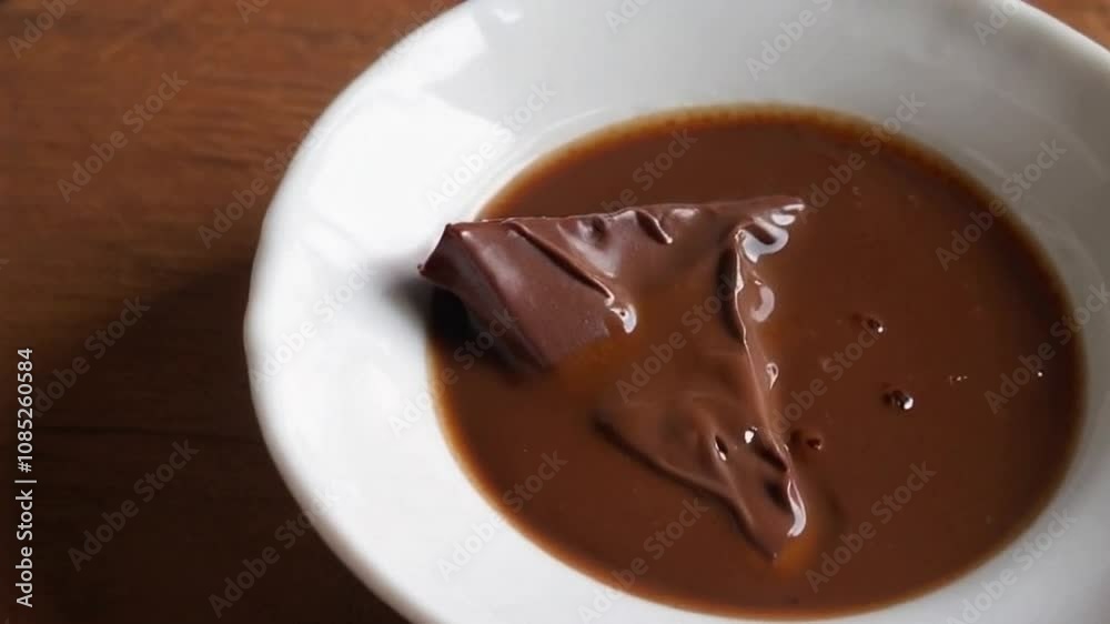 a glass of chocolate with melted chocolate bars a glass of chocolate with melted chocolate bars