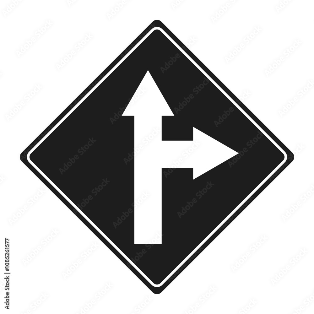 Traffic Sign Silhouette on a White Background. Vector Illustration