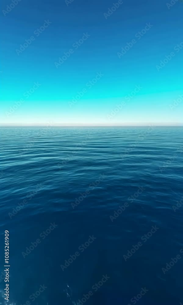 Serene Ocean View Under Blue Sky Serene Ocean View Under Blue Sky