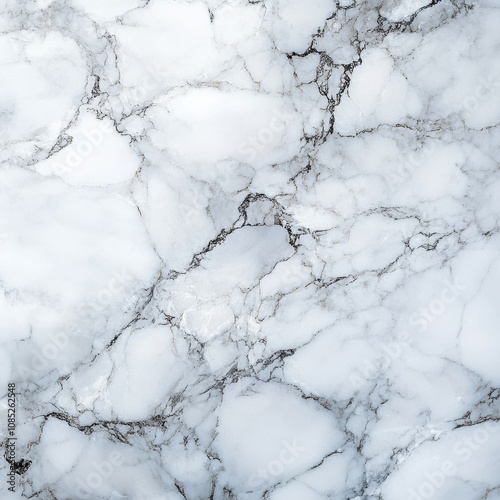 Elegant White Marble with Gray Veining Texture