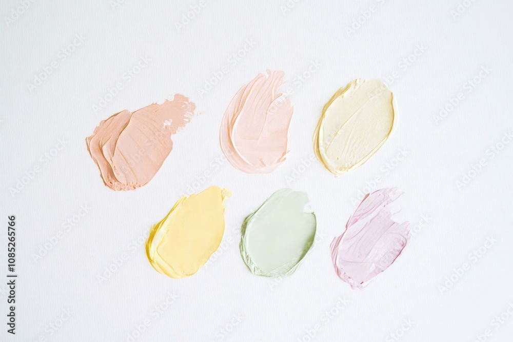 Pastel palette with gentle swatches Pastel palette with gentle swatches