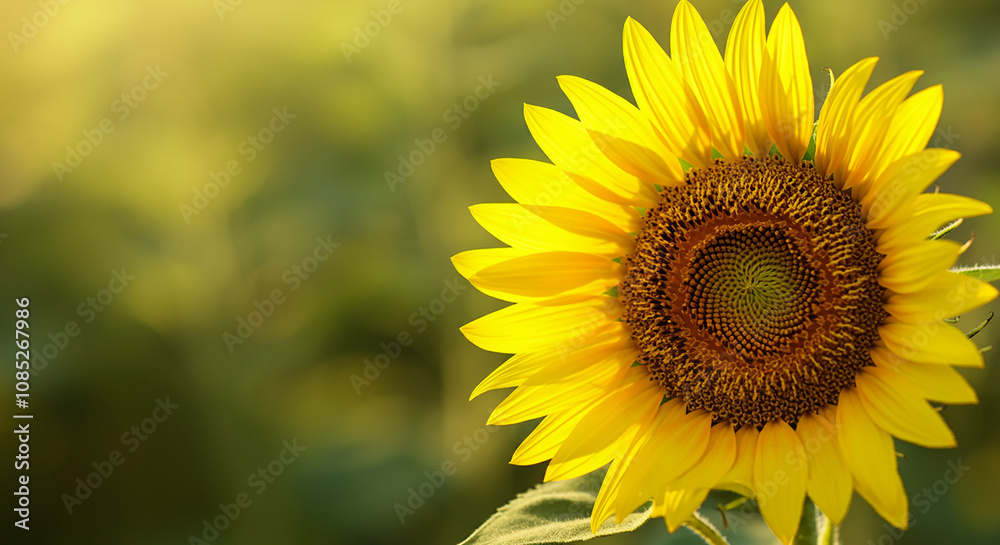 sunflower in the field, Concept around relaxation, stress relief, or therapy, soothing imagery sunflower in the field, Concept around relaxation, stress relief, or therapy, soothing imagery
