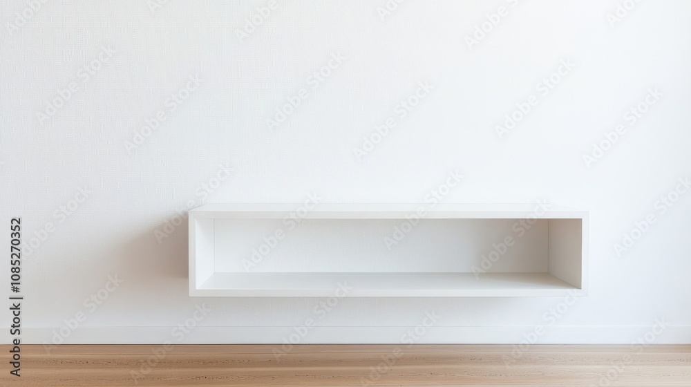Fototapeta premium Minimalist empty shoe shelf
