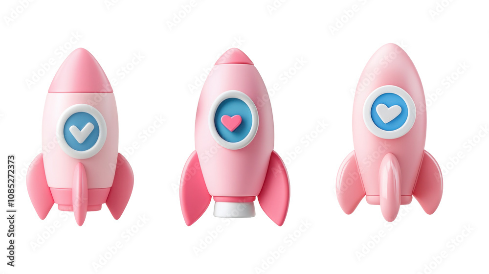 Rocket icon on transparent background Rocket icon on transparent background