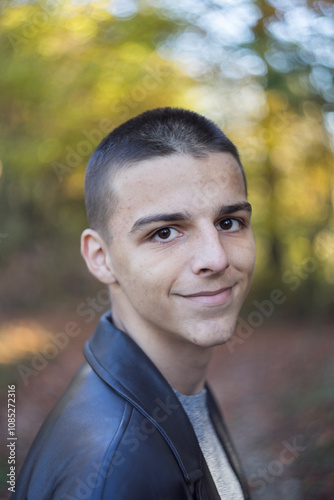 portrait of a handsome boy in natural light