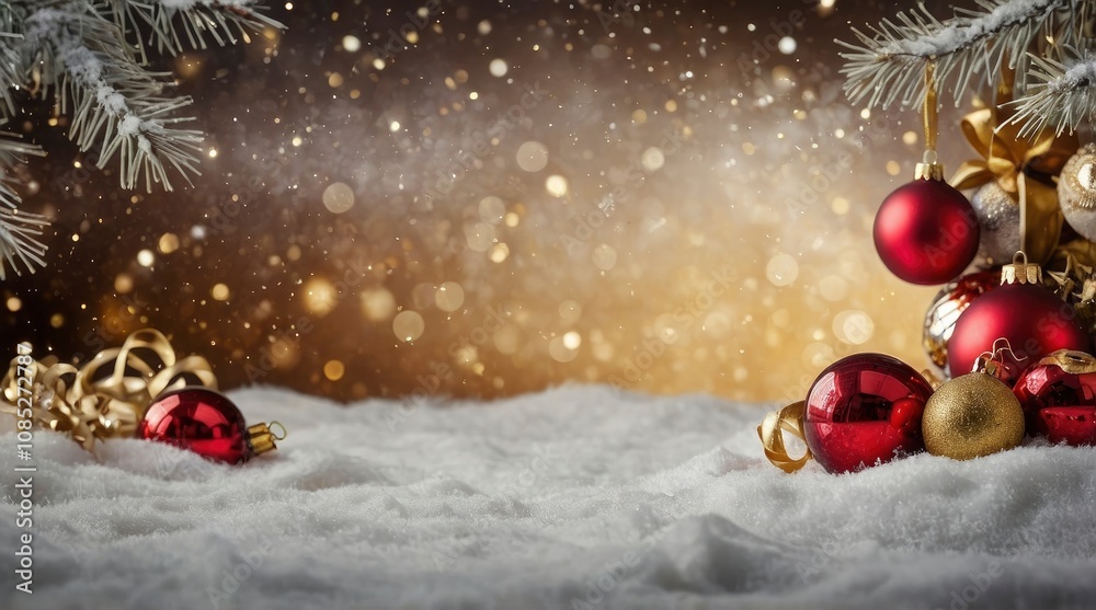 Christmas background with copy space - generative ai Christmas background with copy space - generative ai
