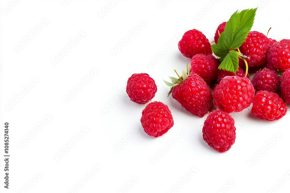 Raspberry purée on white background Raspberry purée on white background