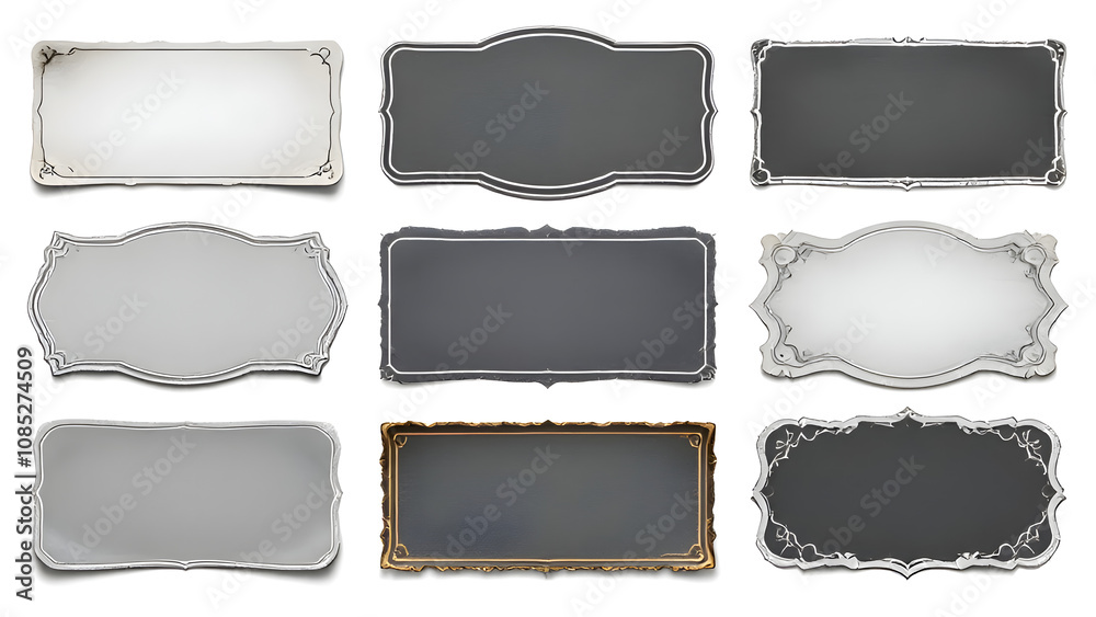 Blank banner collection isolated on white background Blank banner collection isolated on white background