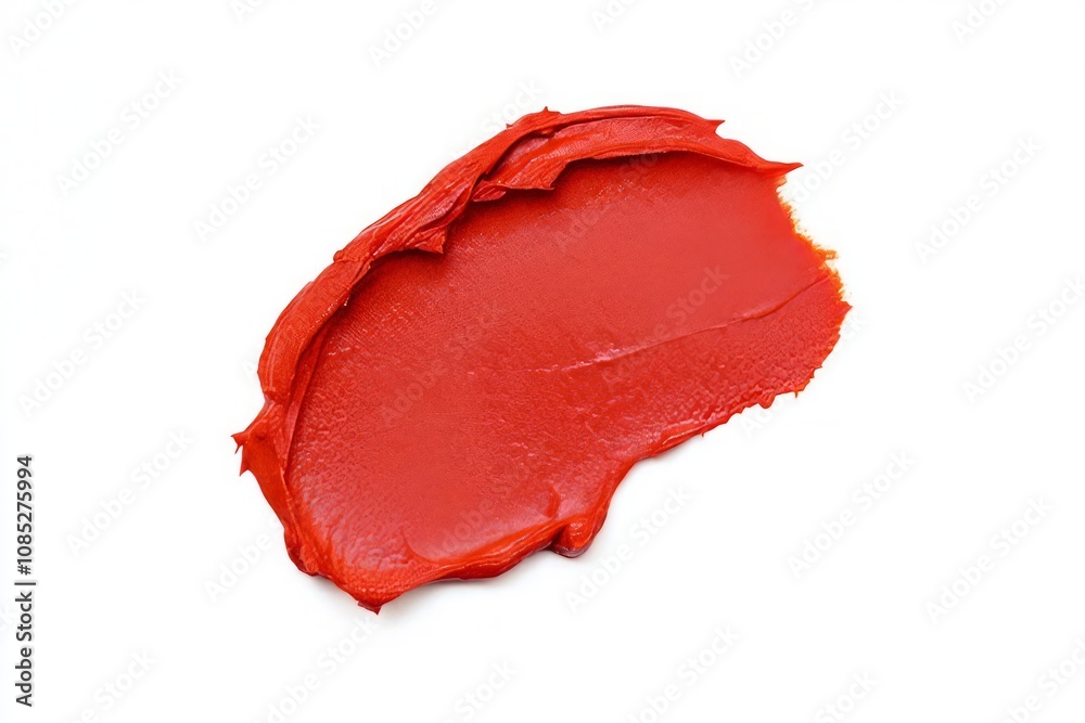 Tomato purée on white background