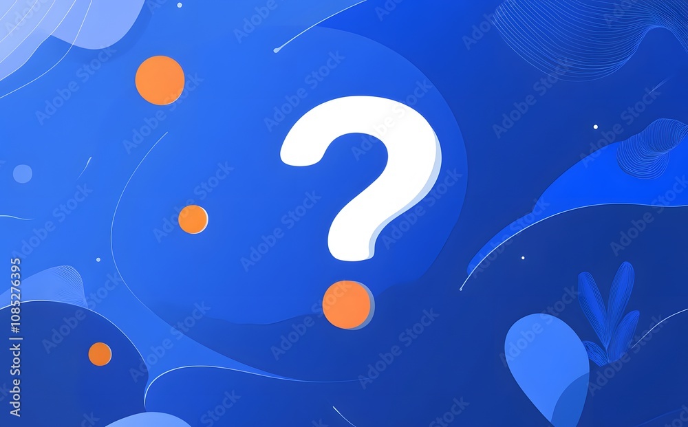 Abstract Blue Background With White Question Mark Abstract Blue Background With White Question Mark
