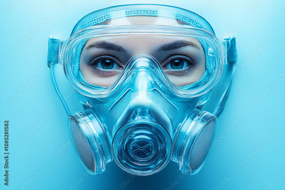 World asthma day concept: close-up of a breathing mask World asthma day concept: close-up of a breathing mask