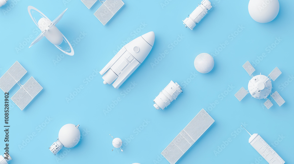 Spacecraft and Satellite Abstract Layout Spacecraft and Satellite Abstract Layout