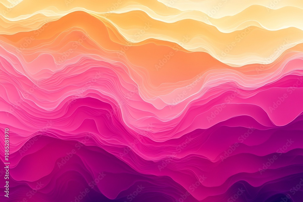 Fototapeta premium Abstract Waves of Color: A Harmony of Warm Tones and Fluid Motion