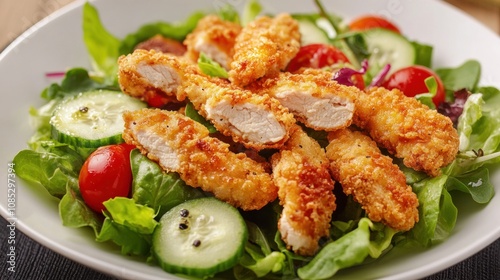 Crispy Chicken Tenders Salad