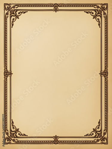 Ancient journal paper with subtly embossed borders and muted sepia tones.