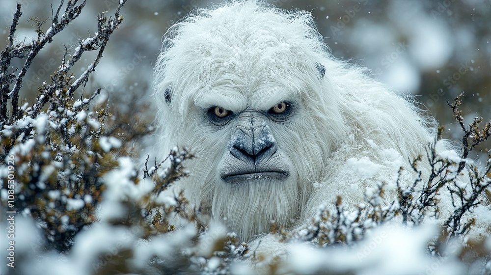 frightful yeti in the snow frightful yeti in the snow