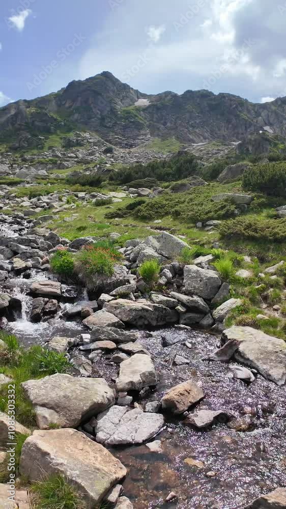 Amazing view of Rila Mountain near The Seven Rila Lakes, Bulgaria Amazing view of Rila Mountain near The Seven Rila Lakes, Bulgaria