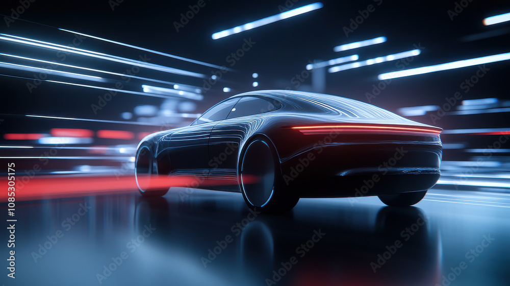 High-Speed Futuristic Concept Electric Car High-Speed Futuristic Concept Electric Car