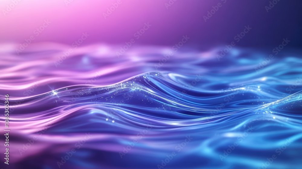 Vibrant Abstract Waves in Pink and Blue Tones with Shimmering Light Reflections for a Dreamy and Ethereal Background Vibrant Abstract Waves in Pink and Blue Tones with Shimmering Light Reflections for a Dreamy and Ethereal Background