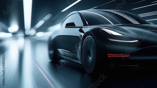 High-Speed Futuristic Concept Electric Car