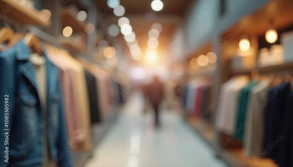 In a contemporary clothing store, racks display an assortment of fashionable apparel. The bright lighting enhances the inviting atmosphere, making it ideal for shoppers to explore. Bokeh. Generate AI In a contemporary clothing store, racks display an assortment of fashionable apparel. The bright lighting enhances the inviting atmosphere, making it ideal for shoppers to explore. Bokeh. Generate AI