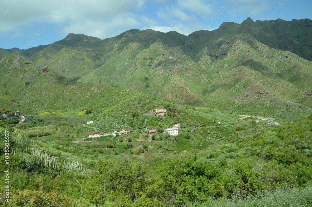 Tropical Mountains in Anaga Rural Park, Tenerife, Canary Islands Tropical Mountains in Anaga Rural Park, Tenerife, Canary Islands