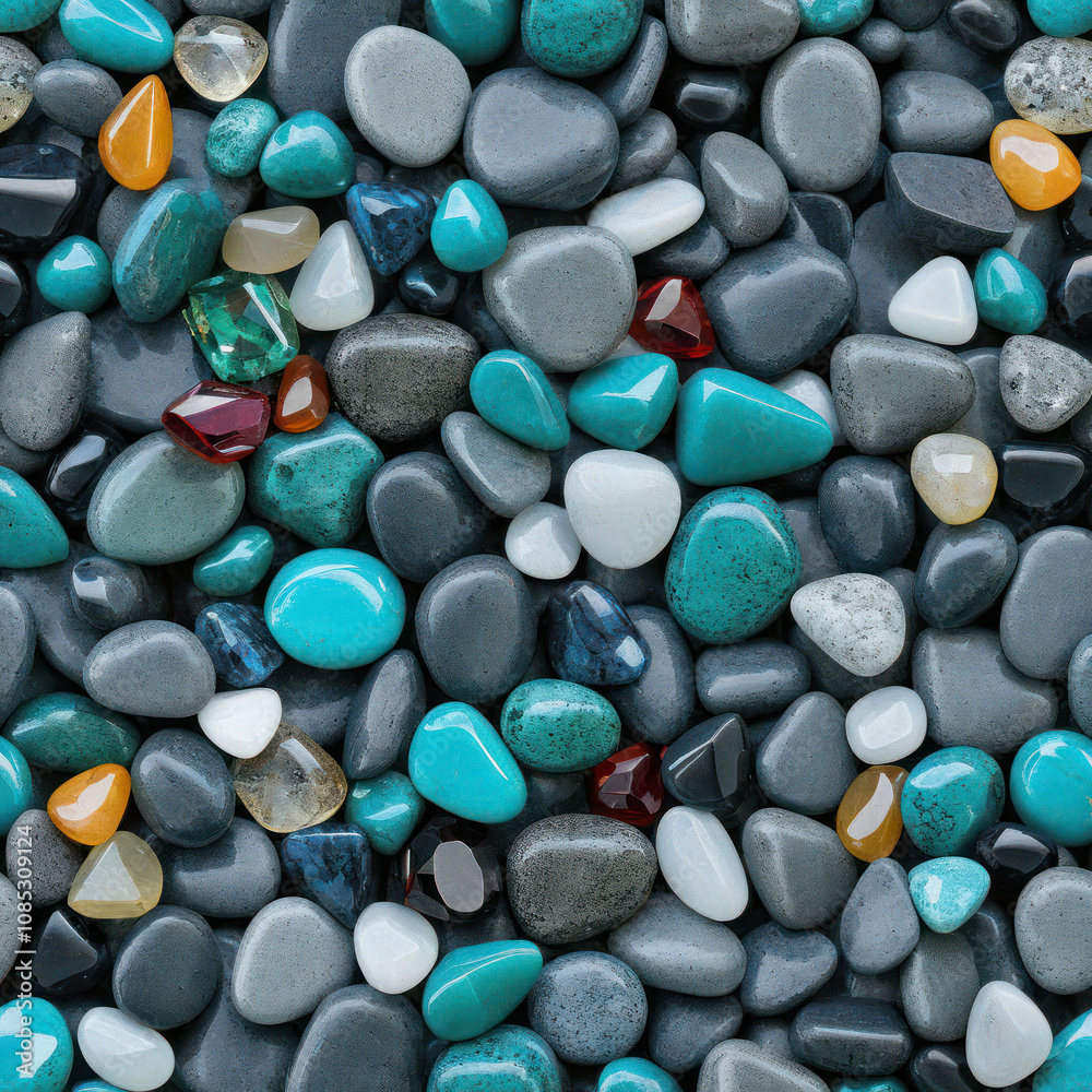 A collection of colorful gemstones and crystals. A collection of colorful gemstones and crystals.