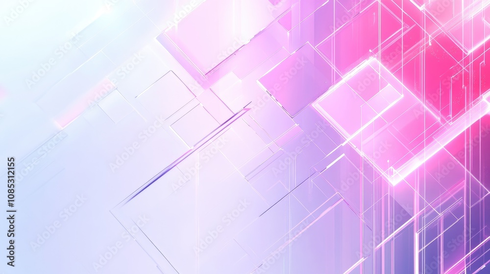 Fototapeta premium Modern Tech Background with Light Lines and Nodes