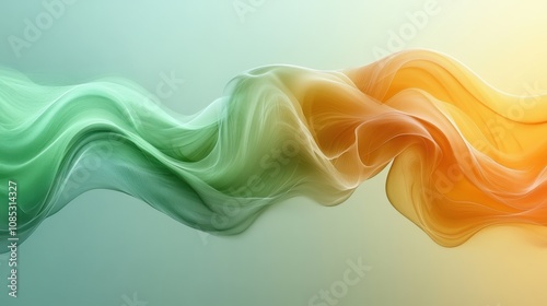 Abstract background, flowing multi-colored threads of light	
