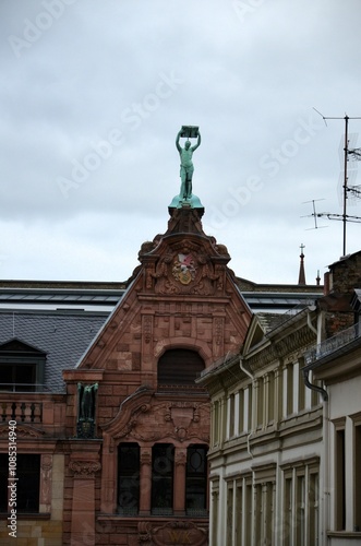 Wiesbaden, Germany 10.05.2019: Building of the newspaper Wiesbadener Kurier photo