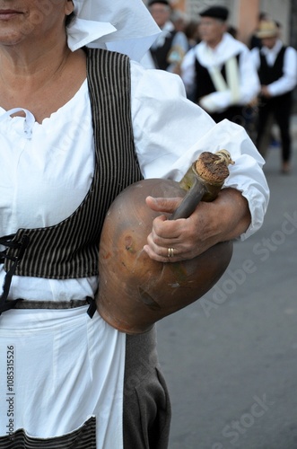 Villacidro, Sardinia 06.02.2019: Cherry's festival with traditional costumes of Sardinia photo