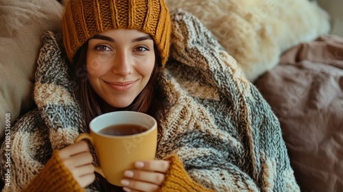 Cozy Winter Day with a Cup of Tea